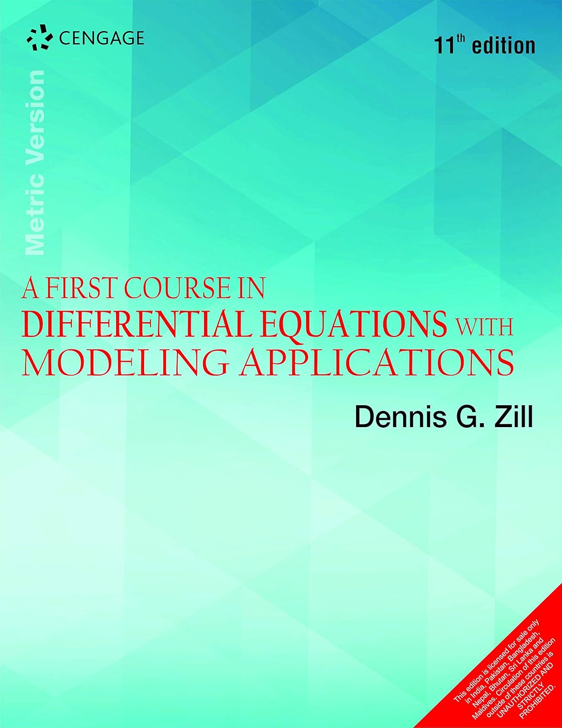 A First Course in Differential Equations with Modeling Applications