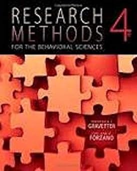 Research Methods For The Behavioral Sciences