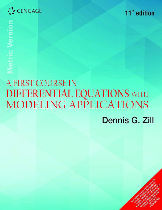A First Course in Differential Equations with Modeling Applications